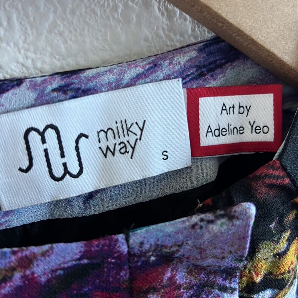 Milky Way Art By Adeline Yeo Art to Wear Dress Button Front Statement Small - Picture 3 of 8